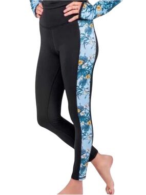 NWT BlackStrap Womens Therma Pant Zen Sky Floral Base Layer Legging Medium